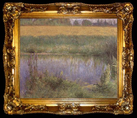 framed  Wladyslaw Podkowinski Field of Lupins, ta009-2